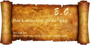 Bartakovics Olívia névjegykártya